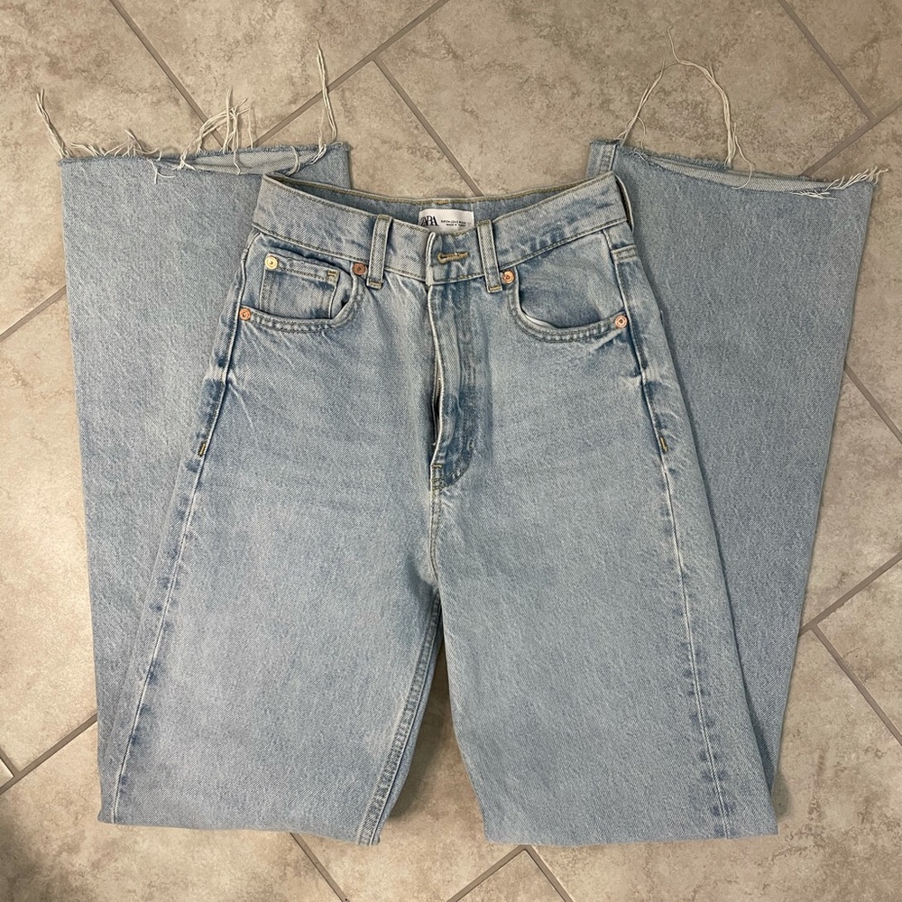 Zara straight leg full length jeans